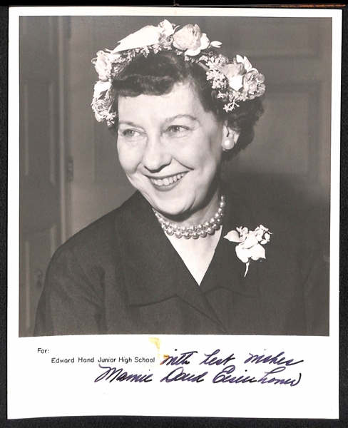 First Lady Mamie Eisenhower Signed 8x10 Photo - PSA/DNA Letter of Authenticity