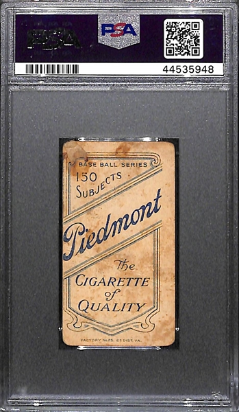 1909-11 T206 Nap Lajoie Portrait Tobacco Card (Piedmont 150 Back) Graded PSA 1