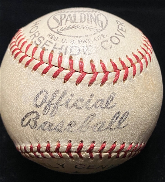 Pie Traynor Single-Signed Spalding Official Baseball (Near Sweet Spot) - JSA LOA