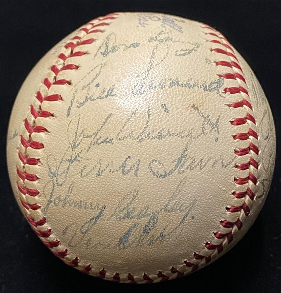 Official AL Reach Baseball (Harridge President) w/ 17 Autographs Inc. Pee Wee Reese, Joe Gordon, C. Silvera, and Others 