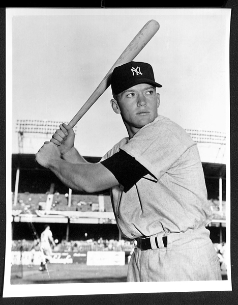 Mickey Mantle Type 2 Photo  (8x10) c. 1960s of the Classic 1952 Don Wingfield Photo - PSA/DNA Letter of Authenticity