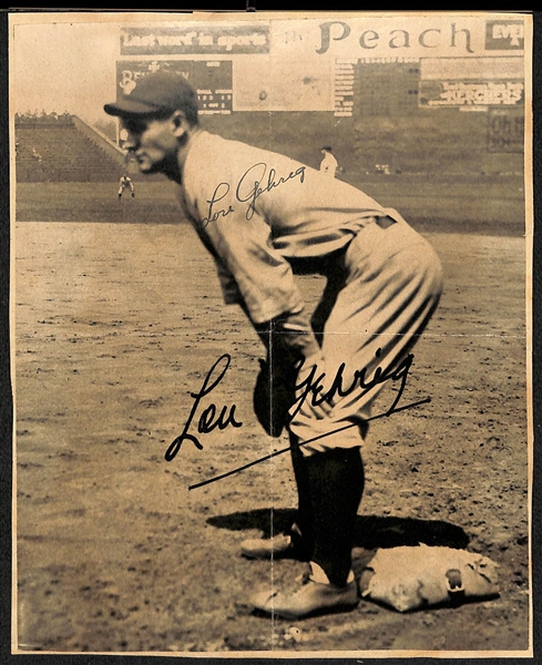 1934 R310 Lou Gehrig Butterfinger Premium - Eleanor Gehrig Signed Lou Gehrig (Mrs. Gehrig Signed Lou's Name) - Inc. JSA LOA