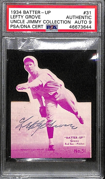 1934 Batter-Up Lefty Grove #31 PSA Authentic (Autograph Grade 9) - Pop 2 (Only 2 Ever PSA Examples)