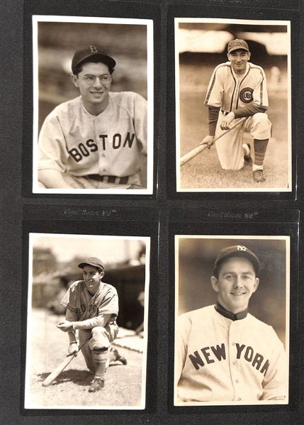 Lot of (7) 1930s-40s George Burke Type 1 Photos (4x6) w. D. DiMaggio, V. DiMaggio, T. Lazzeri