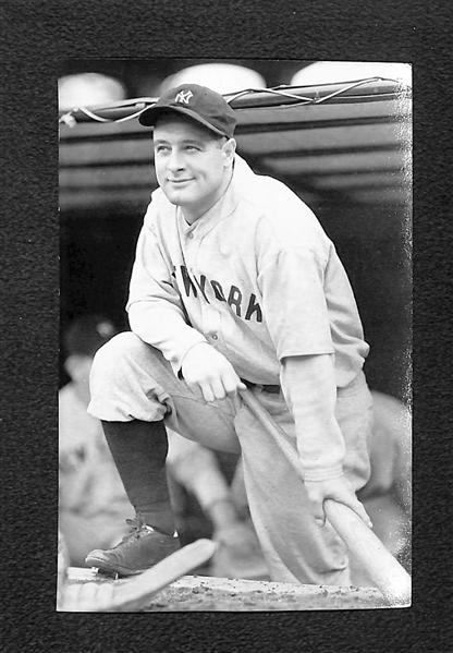 1950s-1960s Lou Gehrig Real Photo Postcard Off Original Negative (From George Burke/George Brace)