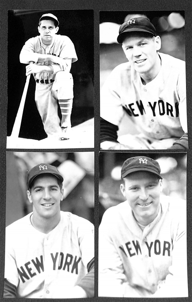 Lot of (50) 1950s-1960s Yankees Real Photo Postcards Off Original Negatives - w. Rizzuto, Ruffing, Rolfe, Terry, + (From George Burke/George Brace)