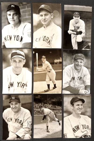 Lot of (63) 1950s-1960s Yankees Real Photo Postcards Off Original Negatives - w. McCarthy, (2) Gomez, (2) Rolfe, + (From George Burke/George Brace)