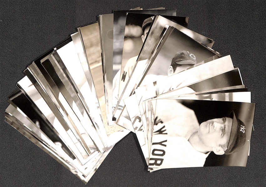 Lot of (85) 1950s-1960s Baseball Real Photo Postcards Off Original Negatives - w. Conlan, Combs, Case, H. Casey, M. Carey, Camilli, + (From George Burke/George Brace)