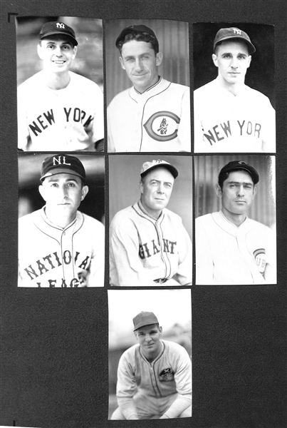 Lot of (80) 1950s-1960s Baseball Real Photo Postcards Off Original Negatives - w. Kiki Cuyler, Dahlgren, Mace Brown, Crosetti, + (From George Burke/George Brace)
