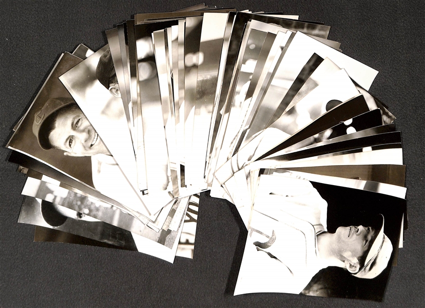 Lot of (80) 1950s-1960s Baseball Real Photo Postcards Off Original Negatives - w. Greenberg, Goslin, Herman, Grove, Garagiola, + (From George Burke/George Brace)