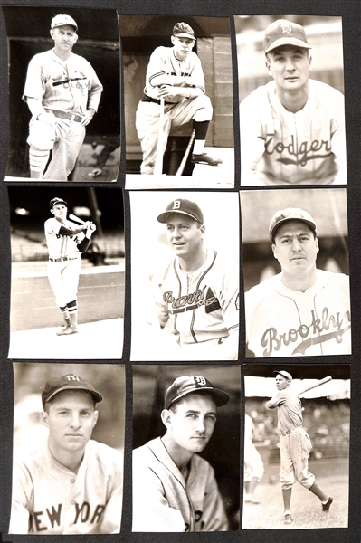 Lot of (80) 1950s-1960s Baseball Real Photo Postcards Off Original Negatives - w. Haines, Herman, Gehringer, Henrich, + (From George Burke/George Brace)