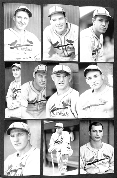 Lot of (5) Team/AS Sets of 1950s-1960s Baseball Photo Postcards - (2) 1934 Cardinals Team Sets, 1933 All-Star Set, (2) 1929 Cubs Sets,  (From George Burke/George Brace)