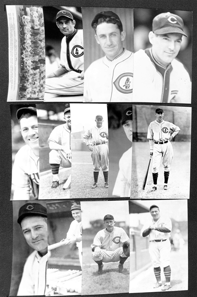Lot of (5) Team/AS Sets of 1950s-1960s Baseball Photo Postcards - (2) 1934 Cardinals Team Sets, 1933 All-Star Set, (2) 1929 Cubs Sets,  (From George Burke/George Brace)
