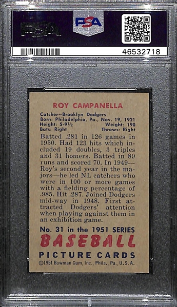 1951 Roy Campanella #31 Graded PSA 7