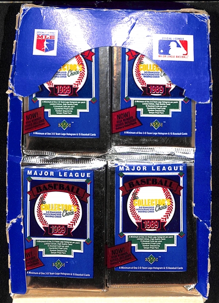 (36) 1989 Upper Deck Baseball Unopened Packs (Griffey Rookie Year) in Torn Box
