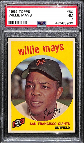 1959 Topps Willie Mays #50 Graded PSA 7