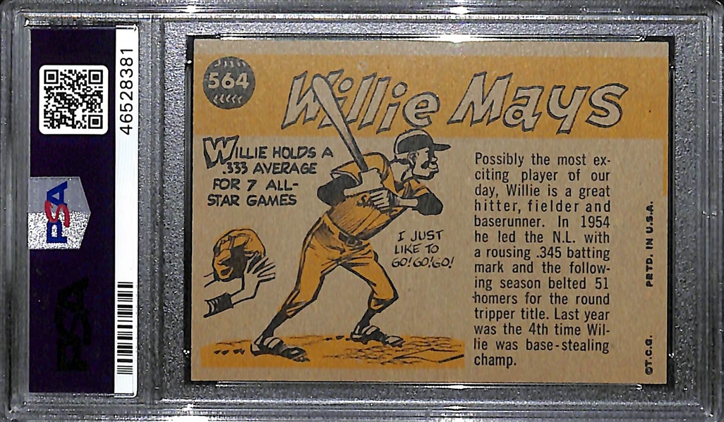 1960 Topps Willie Mays All-Star Card #564 Graded PSA 5
