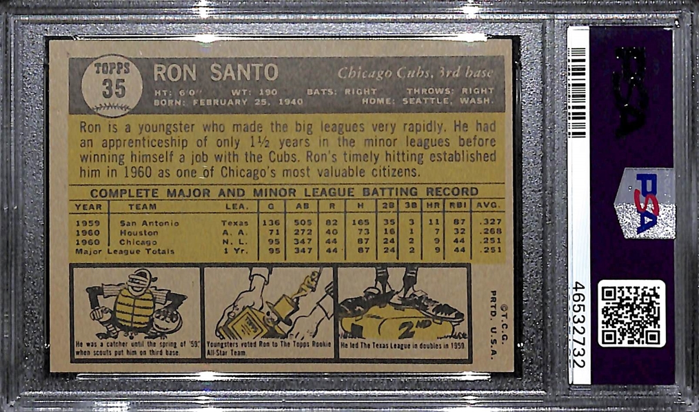 1961 Topps Ron Santo Rookie #35 Graded PSA 6