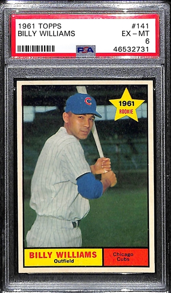 1961 Topps Billy Williams Rookie #141 Graded PSA 6