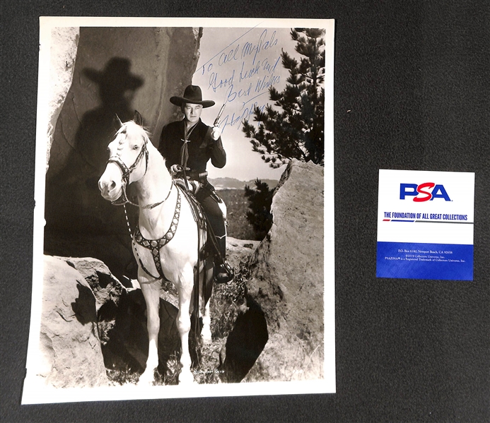 William Boyd (d. 1972 - Hopalong Cassidy) Signed 8x10 Photo - PSA/DNA COA - Inscribed To All My Pals - Good Luck and Best Wishes