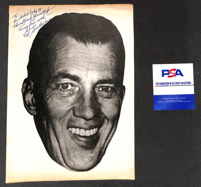 Ed Sullivan (d. 1974) Signed 8x10 Photo - PSA/DNA COA