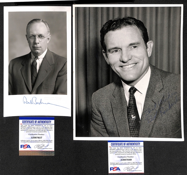 Olympic-Related Signed Photo Lot - Avery Brundage (IOC Pres. 1952-1972, d. 1975) Asa S. Bushnell (d. 1975), Bob Richards (Pole Vaulter) - w. PSA/DNA COAs