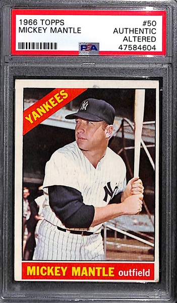 1966 Topps Mickey Mantle #50 Graded PSA Authentic