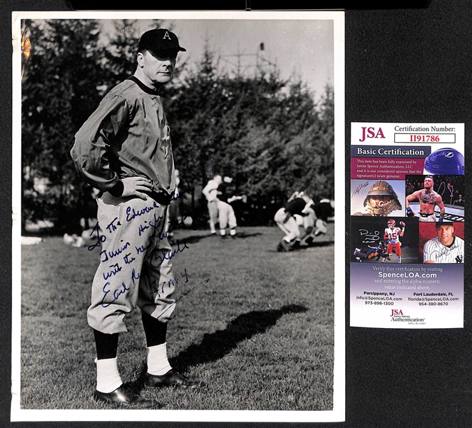 Coach Red Blaik, Army Coach, (College HOF, d. 1989) Signed Vintage 8x10 Photo (JSA COA) - Army 3x Nat'l Champs 1944-1946