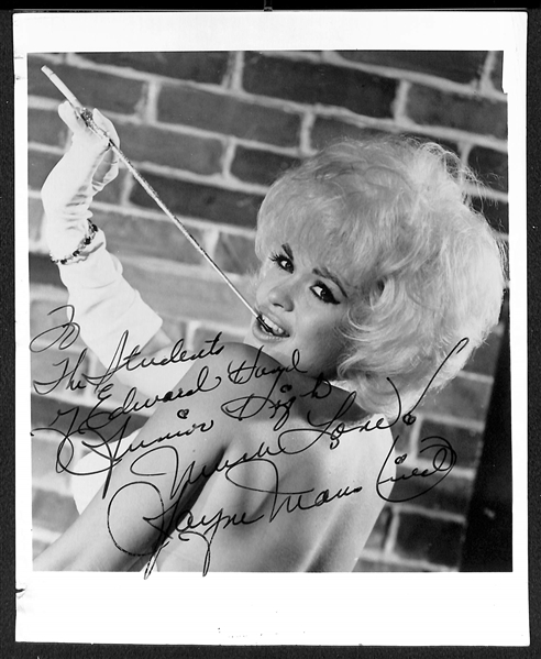 Rare Jayne Mansfield Signed Photo (JSA LOA) d. 1967