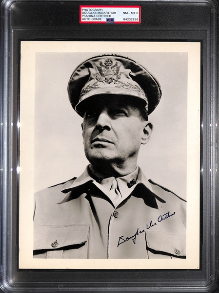 General Douglas MacAurthur (d. 1964) Signed 8x10 Photo - PSA/DNA Encased (Autograph Grade 8)