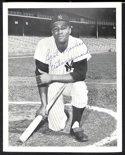 Elston Howard (d. 1980) Signed 8x10 Photo - PSA/DNA Letter of Authenticity - Best Wishes Inscription