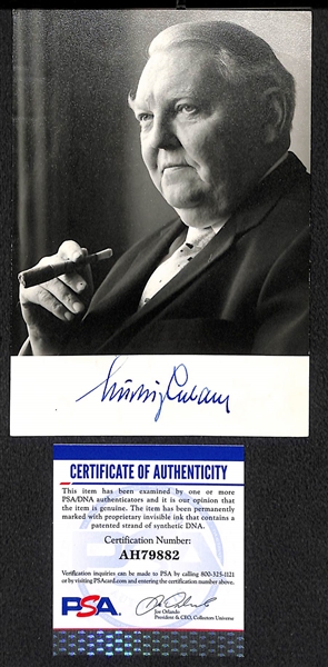 Ludwig Erhard (d. 1966) - Chancellor of Fed. Republic Germany (West Germany) 1963-1966 - Signed 4x 5.75 Photo - PSA/DNA COA