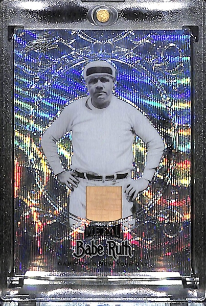 2019 Leaf Metal Babe Ruth Game-Used NY Yankees Bat Card #4/7 (Piece of Real Babe Ruth Used Baseball Bat) - Only 7 Made!