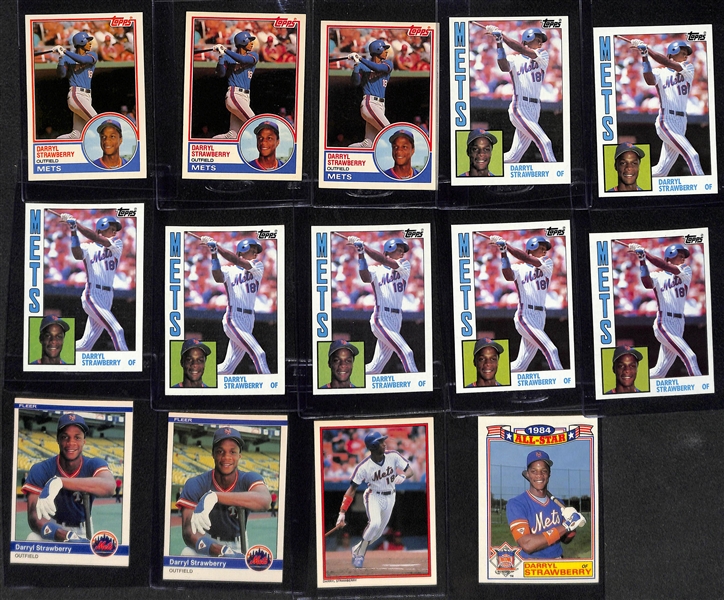 Lot of (49) Baseball Rookies from 1983-1984 - (6) Gwynn,  (10) Sandberg, (8) Mattingly, (9) Boggs, (14) Strawberry, (2) J. Franco