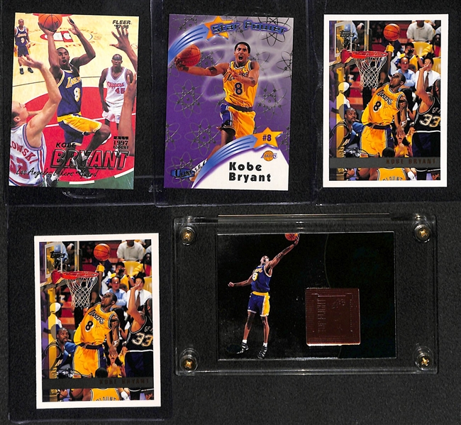 Lot of (26) Kobe Bryant Cards - Inc. (8) Rookie Cards and Many Inset Cards