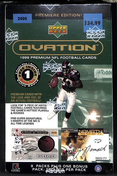 1999 Ovation and PressPass Unopened/Sealed Retail Football Boxes
