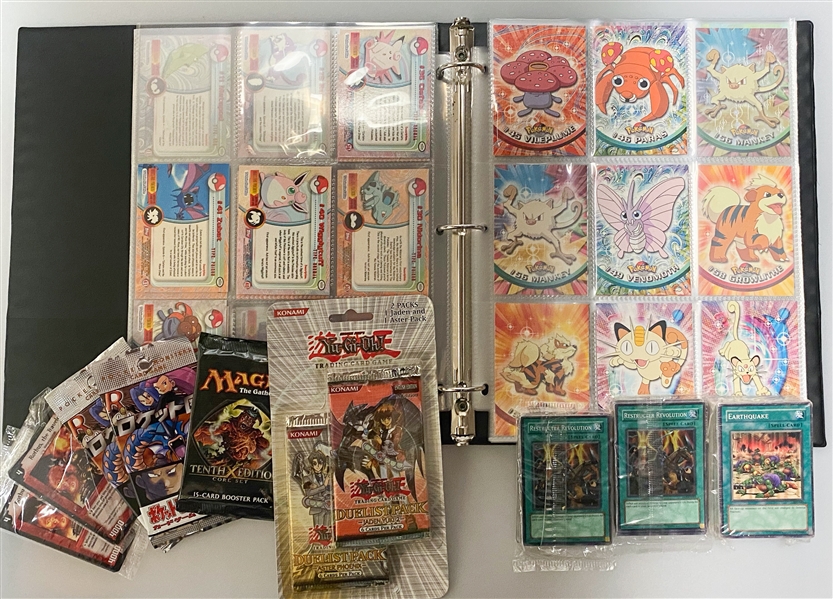 Nice lot of Gaming Cards w. Pokemon, Yu-Gi-Oh! and Magic - Inc. (2) 1997 Pocket Monsters Team Rocket Booster Packs!