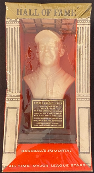 1963 George Sisler Hall of Fame Bust (Rare Second Series) - Still Sealed in Box