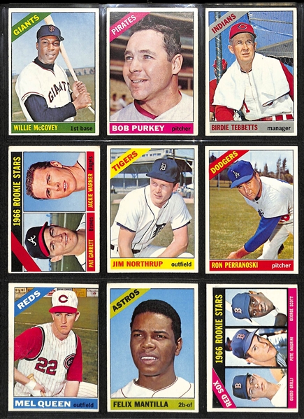 1966 Topps Baseball Near Complete Set (Missing Only 19 Cards)