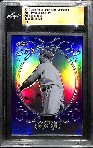 2019 Leaf Metal Rare Pre-Production Proof - Prismatic Blue Numbered 1/1 of Card #24