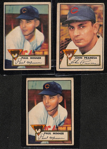 Lot of (17) 1952 Topps Baseball Cards w. Bob Feller