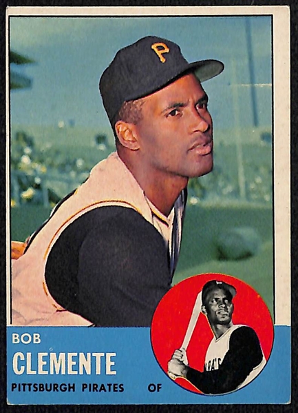 Lot of (4) Roberto Clemente Cards w. 1953 Topps