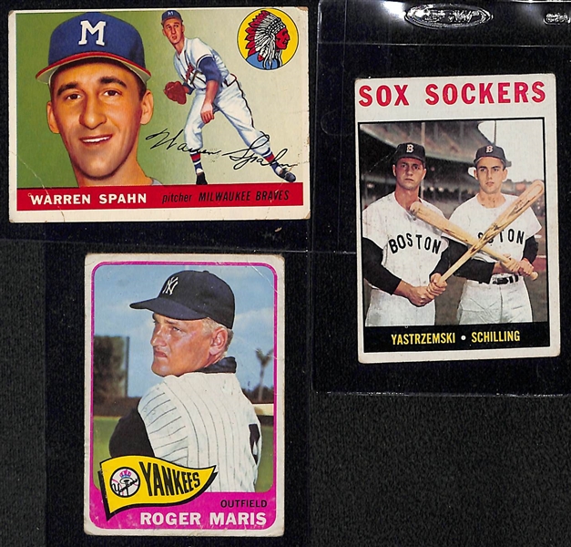 Lot of (60) Vintage Topps & Bowman Baseball Cards from 1948-1965 w. 1951 Bowman Joe Garagiola