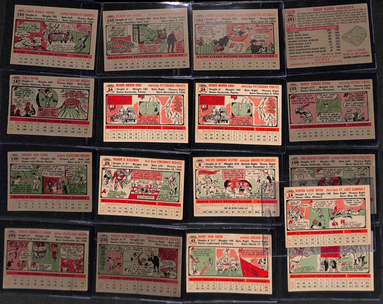 Lot of (250+) 1956 Topps Baseball Cards w. Duke Snider