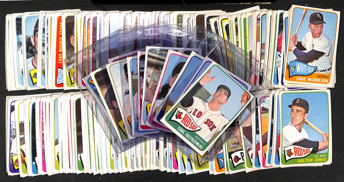 Lot of (200+) Assorted 1965 Topps Baseball Cards w. Carl Yastrzemski
