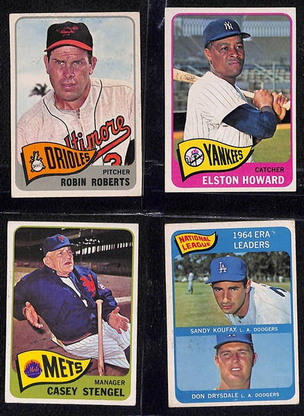 Lot of (200+) Assorted 1965 Topps Baseball Cards w. Carl Yastrzemski
