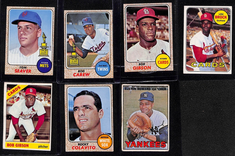 Lot Detail - Lot of (225) Assorted 1966-1969 Topps Baseball Cards w. 1968  Tom Seaver