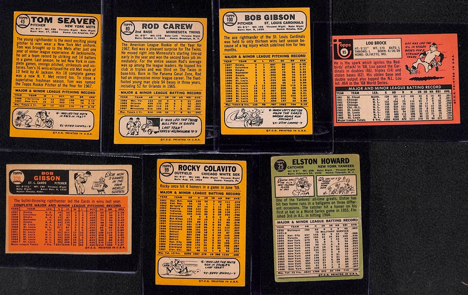 Lot of (225) Assorted 1966-1969 Topps Baseball Cards w. 1968 Tom Seaver