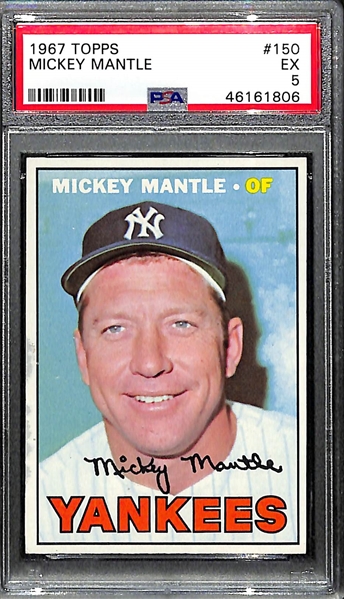 1967 Topps Mickey Mantle #150 - PSA 5