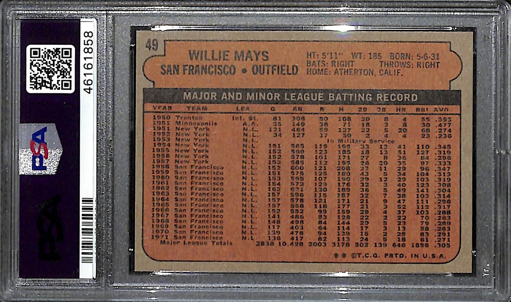 1972 Topps Willie Mays #49 - PSA 9